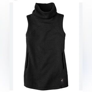 Women's Black Sleeveless Turtleneck Top